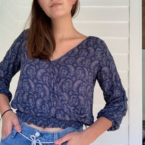 Cropped peasant top from American Eagle